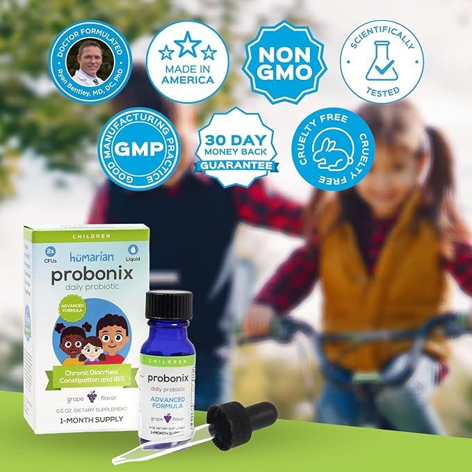 Liquid Probiotic for Infants & Kids - Children Advanced Probonix Grape *Bundle* - 2 Month Supply