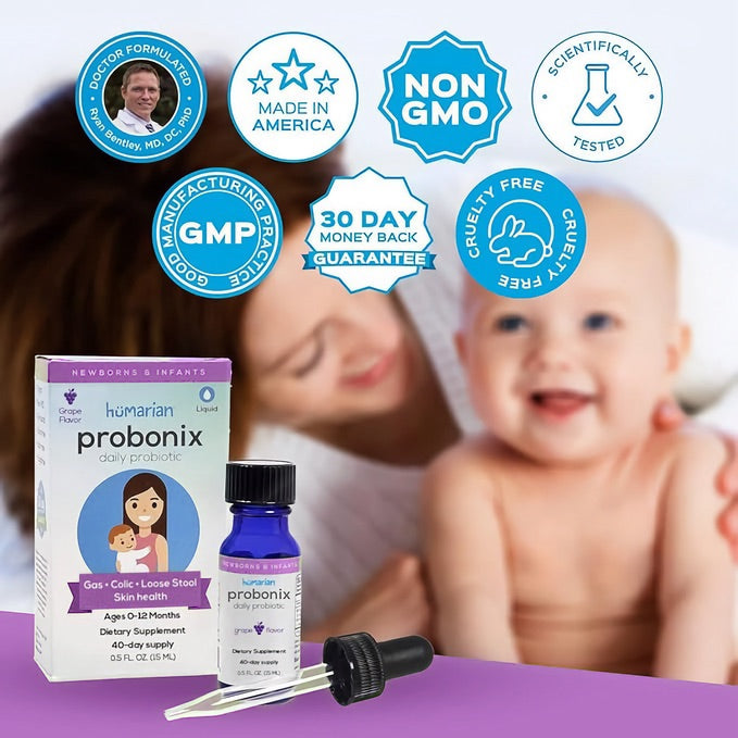 Liquid Probiotic for Newborns & Infants - Newborns & Infants Probonix *Bundle* - 2 Month Supply