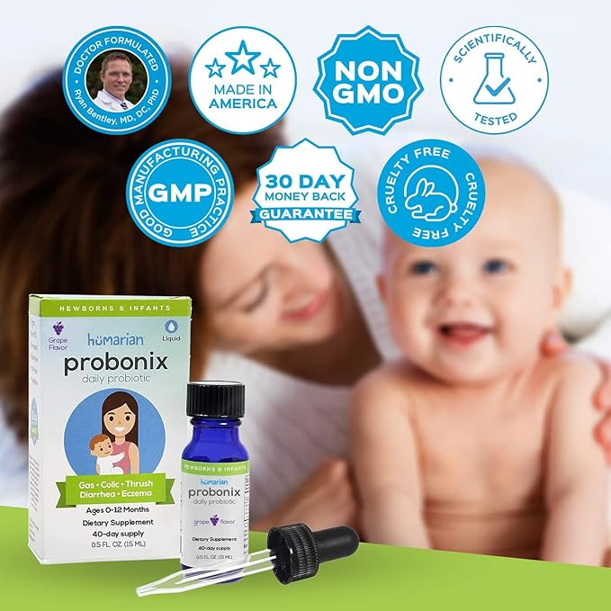 Liquid Probiotic for Newborns &amp; Infants - Newborns &amp; Infants Probonix *Bundle* - 2 Month Supply