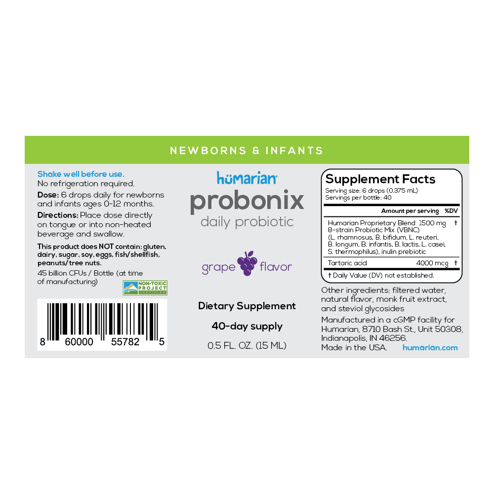 Liquid Probiotic for Newborns &amp; Infants - Newborns &amp; Infants Probonix