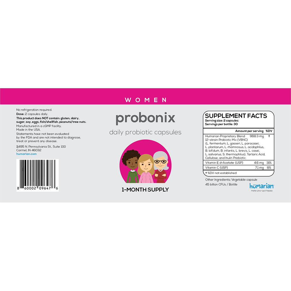 Probiotic Capsules for Women - Probonix
