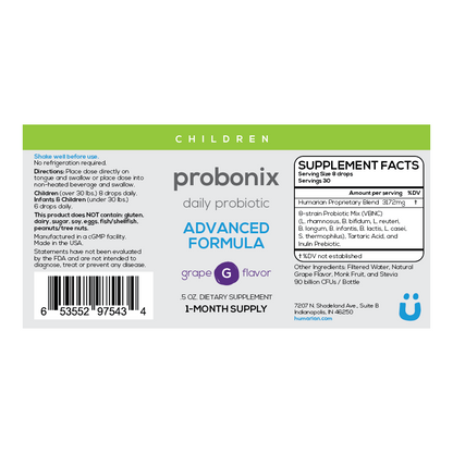 Liquid Probiotic for Infants &amp; Kids - Children Advanced Probonix