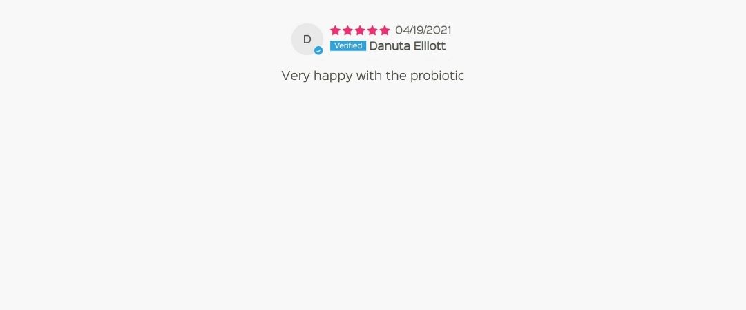 Danuta Elliott's 5 Star Review for Humarian Probonix Liquid Adult Probiotics